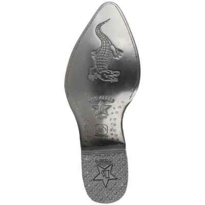 Los Altos Boots Blue Jean 3X Toe. Genuine Crocodile. Original Caiman Tail Boots 3X Point Wine Color - Wild West  main image 3