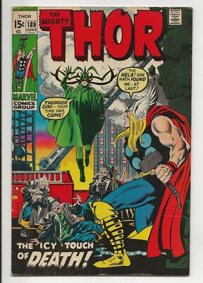 Thor #189 Fine (Marvel Comics 1971) Lee / Buscema - Loki - Hela Goddess of Death