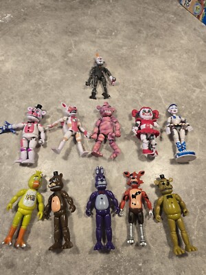Five Nights At Freddys Action Figure Lot Of 11 READ