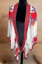 Flying Tomato Anthropologie Sz S Floral Flowers Kimono Cardigan Duster