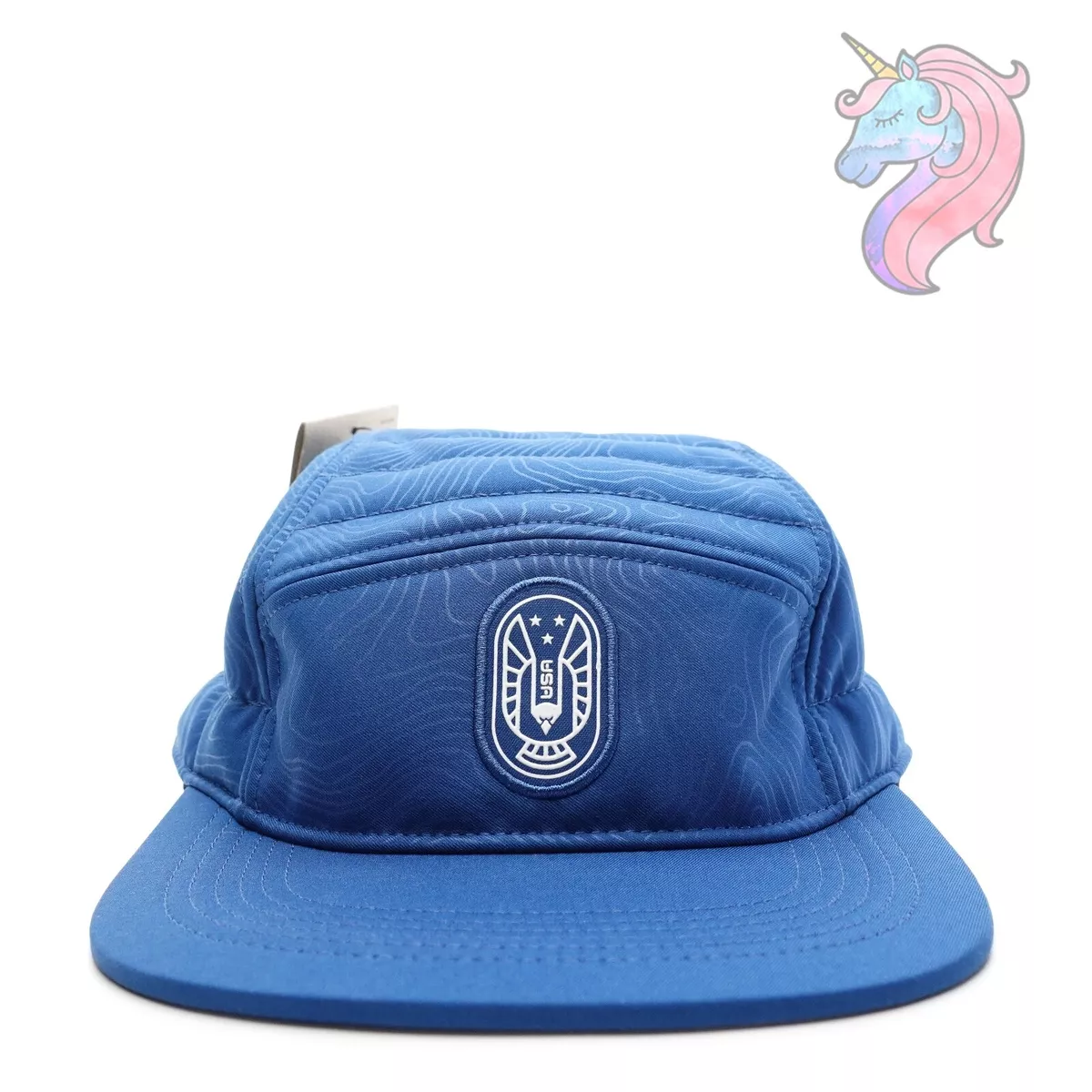 Nike ACG Blue 5 Panel Camper One Size Drawstring Cap Hat TEAM USA Olympics AW84 Nike ACG Blue 5 Panel Camper One Size Drawstring Cap Hat TEAM USA Olympics AW84