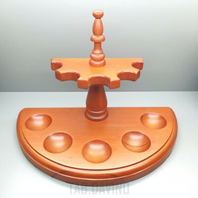 5 SEATER ROSEWOOD PIPE REST SEMI CIRCLE WOOD PIPE