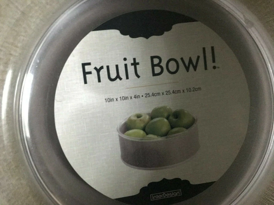 Interdesign fruit bowl woven wire design-NEW; 10inX10inX4in,stand is transparent - Image 2 of 4