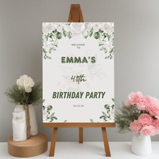 PERSONALISED BIRTHDAY PARTY WELCOME SIGN POSTER BANNER SIGN ANY AGE A4 A3 A2 A1