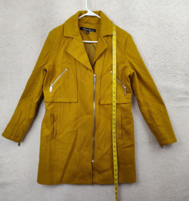 Kenneth Cole New York Women Jacket 6 Yellow Mustard Wool Blend