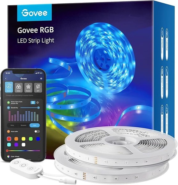 Govee Wifi Led Strip 10M, Smart Rgb Led Streifen 2X5M, App-Steuerung, Farbwechse-image