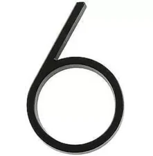 The Hillman Group 5-in Black House Number 6 - Hillman 843196