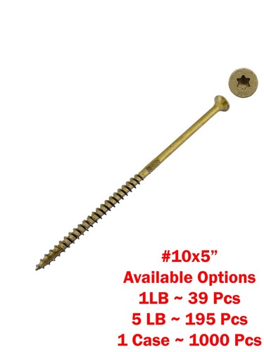 #10 Premium Outdoor Deck Screws Rust Resistant, Torx Star Drive Head Dura-Screws - Picture 8 of 11