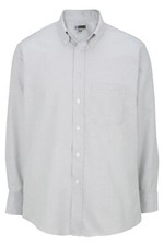 Edwards Style 1077 Light Gray Easy Care Oxford Shirt Size: Small 33