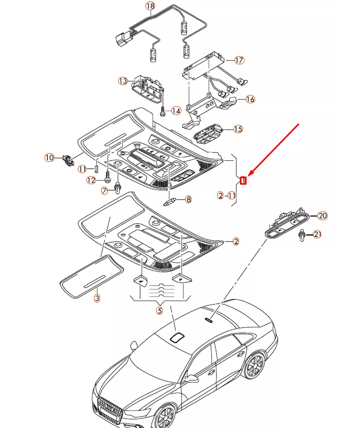 Audi a6 interior deals lights