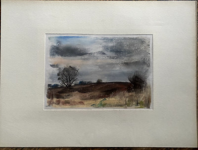 Franz Ehmke 1928-2018 GDR Painter Pastel °Hinter Schildow Fields Signed