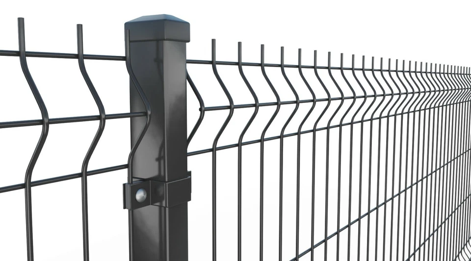 Gartenzaun Zaunfeld Pfosten Anthrazit Verzinkt 1,83m Stabmattenzaun Zaun auf Maß - Bild 4 von 4