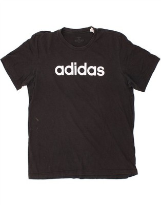 ADIDAS Herren Grafik T-Shirt Oberteil XL Schwarz Baumwolle Sport CV55