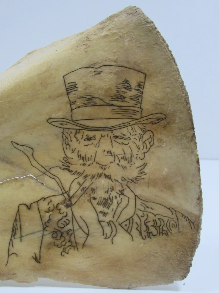 Escápula de ciervo de colección hoja de hombro hueso Scrimshaw arte popular #P29 Foto 2 de 4