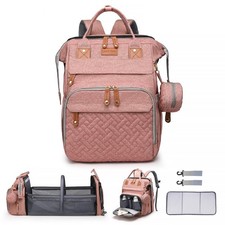 Multifunctional Waterproof Baby Diaper Backpack with Changing Station Straps