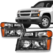 Front Pair Headlights Assembly For 2004-2012 Chevrolet Colorado Gmc Canyon Front Pair Headlights Assembly For 2004-2012 Chevrolet Colorado Gmc Canyon