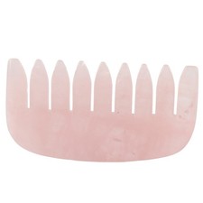 Natural Rose Quartz  Comb Scrapping Plate Health Healing Care Massage Stone