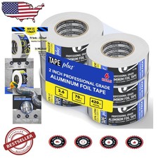 Aluminum Foil Tape 6 Rolls 2"x210ft Heat Resistant HVAC Duct Insulation