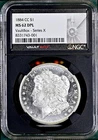 1884 CC MORGAN SILVER DOLLAR NGC MS62DPL