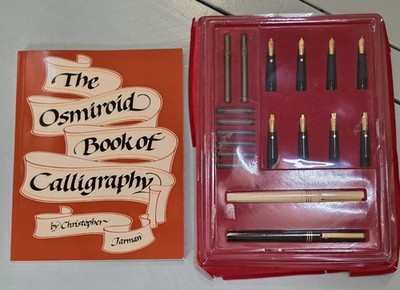 Vintage Osmiroid Calligraphy Desk Set 22 Carat Gold Plated Made in England 