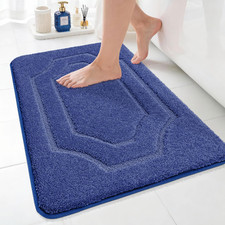 Beqhause Bathroom Rugs Nonslip Bath Mat Soft Absorbent Shaggy Bathroom Mats For