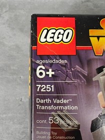 Lego Star Wars 7251 Darth Vader Transformation Open Box Complete Box DMG 2005