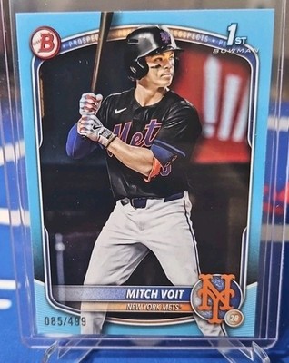 2025 Bowman Draft Mitch Voit 1st Sky Blue Border /499 #BDC-71 New York Mets