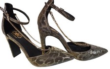 GBG Guess Los Angeles Leopard Ankle High Heels Size 7 Party Holiday Chic