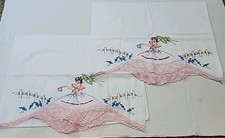 Vintage Pair Southern Belle Standard Pillowcases - Pink Lace
