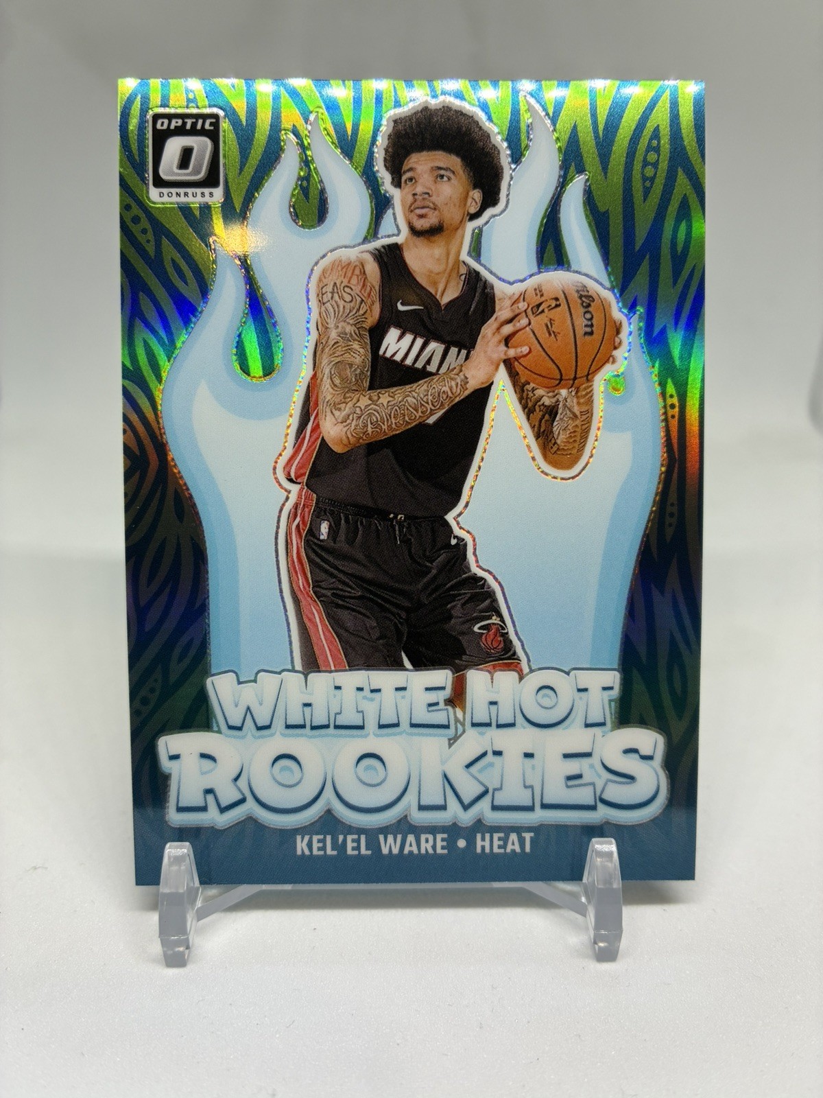 2024-25 Donruss Optic #5 Kel'el Ware White Hot Rookies Holo Silver GREEN /199