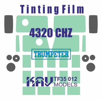 1:35 Window Tint Film for scale model Ural 4320 Trumpeter 01071