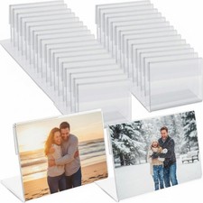 100 Pcs Acrylic Picture Frames Bulk 4 x 6 Inch Plastic Sign Holder Clear Phot...