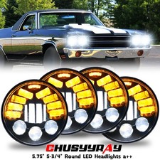 4pcs 5.75 5 34 Led Headlights Drl Hilo Fit 58-70 Chevy Impala El Camino