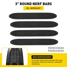 4pcs Fit Universal WSP001KIT Replacement Step Pad for 3" Round Nerf Bars Plastic