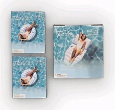 Funboy Float Life Blue Twist Inflatable Float Set: 65" Lounger & 2x 43" Tubes 🆕