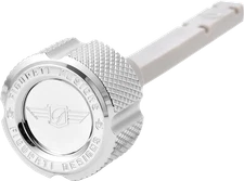 Figurati® Transmission Oil Dipstick - Magnetic - Knurled - Silver - M8