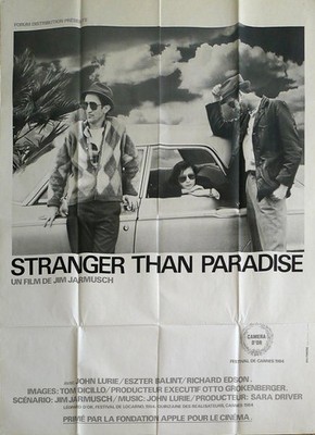 STRANGER THAN PARADISE - JIM JARMUSCH / AUTO - ORIGINAL GROSSER FRANZÖSISCHER...