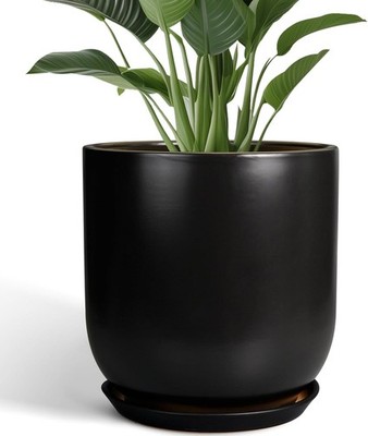 Ceramic Planter Pot 12 Inch Large Plant Pot with Drainage Hole & Saucer
