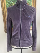 Y2K Puma Purple Velour Track Suit Jacket Full Zip Logo Retro Sweatshirt Medium