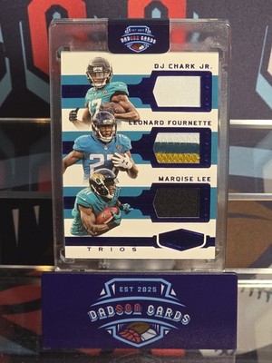 2018 Panini Plates & Patches Talented Trios DJ. Chark/L. Fournette/M. Lee /40