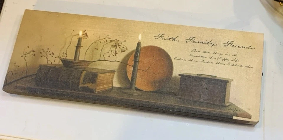 Faith, Family, Friends - Happy Life freestanding pic. with battery Candlelight   - Image 2 of 4