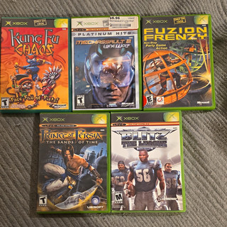 Microsoft Original Xbox Game Lot of 5 CIB: Blitz The League Kung Fu Chaos