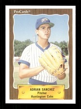 1990 ProCards Huntington Cubs 3281 Adrian Sanchez BXCP30