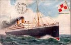 Old Vintage 1922 Canadian Pacific RMS Empress of Britain Steamship Postcard