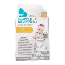 Love to Dream Original Swaddle Up TRANSITION BAG 13-19 lb Gray/White Stage 2 M