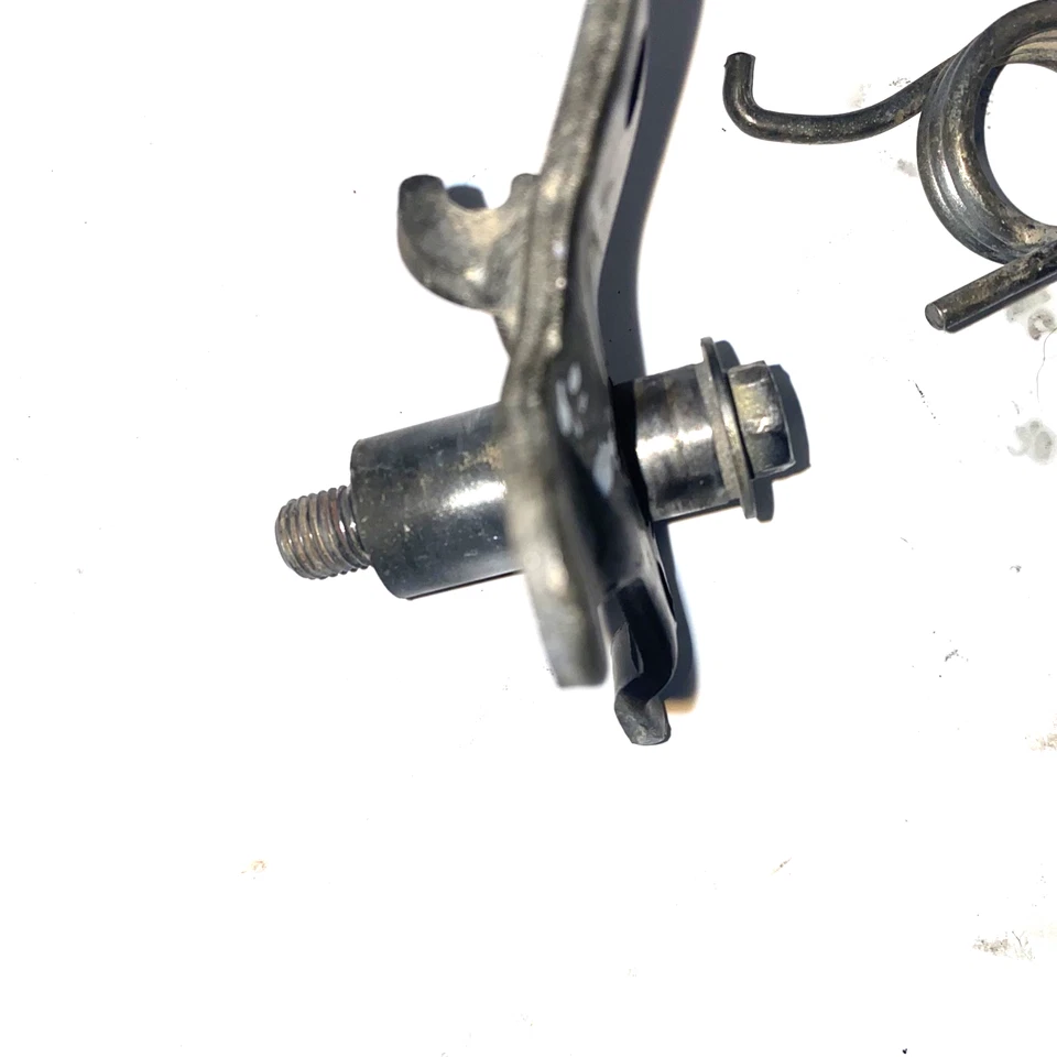 1983 honda cr80 rear brake pedal lever W/BOLT NUT PIN SPRING VTG OEM 82 83 CR80R - Image 3 of 4