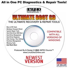 Ultimate Boot PC Diagnostics Repair CD DVD Bootable All in One Latest Version