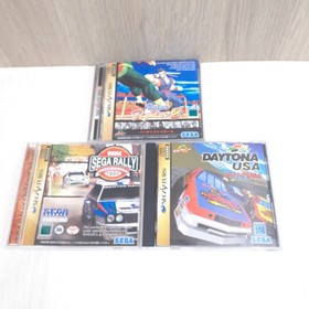 Sega Saturn Console Bundle W/ 2 Controllers 3 Games & Memory DAYTONA USA S.Rally