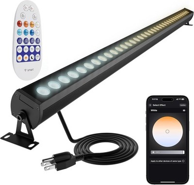 Smart Wall Washer Light 6CCT Adjustable Color Temperature & Dimmable 1%-100%, Su