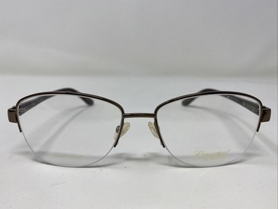 Safilo EMOZIONI Italy EM4365 WGV 55-17-135 Brown Half Rim Eyeglasses Frame MU30